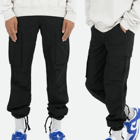 mnml black cargo pants